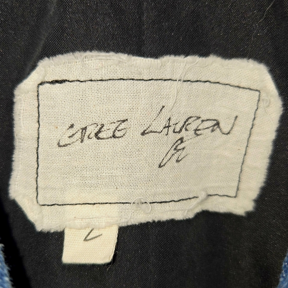 Greg Lauren Black and Blue Hybrid Sport Coat with Denim Details - Picture 3 of 7